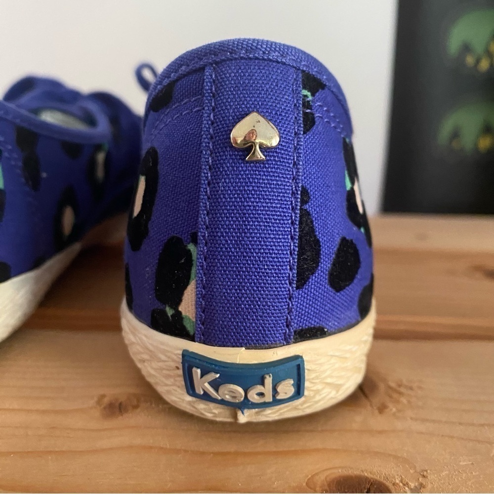Keds X Kate Spade Blue Green Leopard Print Pointer Sneaker - Picture 11 of 16